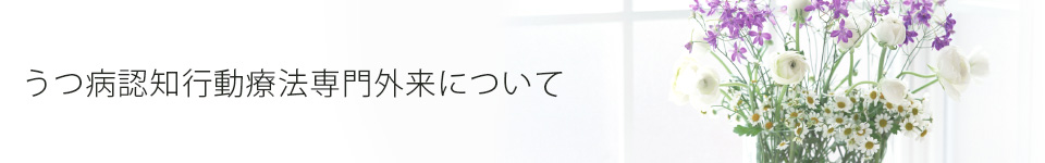 うつ病認知行動療法専門外来について